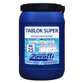 25 Kg Tablok Super - pastiglie multifunzione tricloro per mantenimento piscina