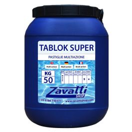 50 Kg Tablok Super - pastiglie multifunzione tricloro per piscina